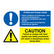 Chilled & Frozen Foods Sign